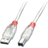 Scheda Tecnica: Lindy Cavo USB 2.0 - Tipo /b Trasparente, 2m Tipo /b M/M