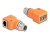 Scheda Tecnica: Delock M12 Adapter -coded 8 Pin Female To RJ45 Jack Cat.5e - With Mounting Hole 90- Angled Orange