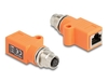 Scheda Tecnica: Delock M12 Adapter -coded 8 Pin Female To RJ45 Jack Cat.5e - With Mounting Hole Straight Orange