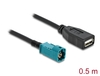 Scheda Tecnica: Delock Cable Hsd Z - Male To USB 2.0 Type-a Female 0.5 M