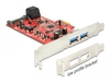 Scheda Tecnica: Delock Pci Express Card > 2 X External USB 3.0 - + 2 X Internal SATA 6GB/s - Low Profile Form Factor