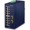 Scheda Tecnica: PLANET Ip30"dustrial 16-port 10/100/1000t + 2-port 1000x - Sfp GbE Switch (-40~75 Degrees C, Dual 12~48v