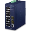 Scheda Tecnica: PLANET Ip30 Industrial L2/l4 16-port 10/100/1000t + 2-port - 100/1000x Sfp Managed Switch (-40~75 Degrees C, Dual Redund