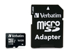 Scheda Tecnica: Verbatim microSDHC - Card 16GB Class10 Incl Adapter R: 90mb/s W: 10mb/s