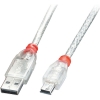 Scheda Tecnica: Lindy Cavo USB 2.0 - /mini-b Trasparente 1m USB High Speed