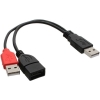 Scheda Tecnica: InLine Cavo USB 2.0, Sdoppiatore Y, 2x Type male / - female, 0.2m