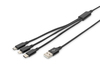Scheda Tecnica: DIGITUS Cavo di ricarica USB - Lightning micro B Type-C 1m - cavo 3" 1, cotone, CE, oro, bl