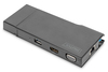 Scheda Tecnica: DIGITUS Docking station universale, USB 3.0, 7 porte Travel - 2x video, 2x USB 3.0, RJ45, 2x lettori s