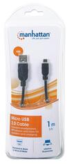 Scheda Tecnica: Manhattan Cavo USB 2.0 - Hi-speed Maschio/micro B Maschio 1 M" Blister