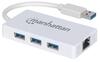 Scheda Tecnica: Manhattan HUB - 3 Porte USB 3.0 Con Adattatore Ethernet GiLGAbit