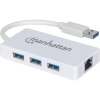 Scheda Tecnica: Manhattan Hub 3 Porte USB 3.0 Con ADAttatore Ethernet - Gigabit