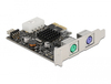 Scheda Tecnica: Delock Pci Express X1 Card To 2 X Ps/2 And USB Pin Header - - Low Profile Form Factor