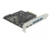 Scheda Tecnica: Delock Pci Express X4 Card To 2 X USB Type-c + 3 X USB - Type-a Superspeed USB 10GBps