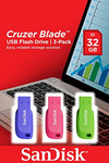 Scheda Tecnica: WD SanDisk Cruzer Blade - USB Flash Drive 3-pack - 32GB