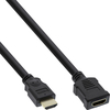 Scheda Tecnica: InLine HDMI Cable, High Speed HDMI Cable, M/F, Black - goden contacts, 2m