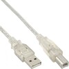 Scheda Tecnica: InLine Cavo USB 2.0, Type Male Type B M - Trasparente, 10m