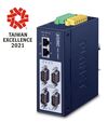 Scheda Tecnica: PLANET Ip40 Industrial 4-port Rs232/rs422/rs485 Modbus - Gateway (2 X 10/100base-tx, 40~75 Degrees C, 15kv Isolati