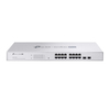 Scheda Tecnica: TP-Link Omada Pro 16-Port Gigabit Smart Switch with 2 SFP - Slots 16x 10/100/1000 Mbps RJ45, 2x Gigabit SFP Slots, 32 M