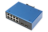 Scheda Tecnica: DIGITUS Switch Fast Ethernet PoE industriae a 8+2 porte 8 - porte PoE FE RJ45, 2 porte GE SFP