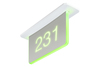 Scheda Tecnica: Crestron Room Availability Hallway Sign, Ceiling Mount - Enhanced Legibility, Without Engraving