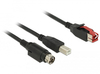 Scheda Tecnica: Delock PoweredUSB Cable Male 24 V > USB Type-b Male + - Hosiden Mini-din 3 Pin Male 1 M-for Pos Printers And Termin