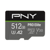 Scheda Tecnica: PNY Sd-micro 512GB Pro Elite Class 10 / Uhs-i U3, A1 - V30, Read:100mb/write:90Mb/s (4k-fhd) Sdux512u3100pro-ge