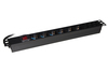 Scheda Tecnica: Tecnoware Pdu 19" Ingresso Ita 16A - 6 Uscite Italia - 10/16a Schuko E 3 Iec C13 Intelrruttore Luminoso Cavo 1,8 M