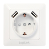 Scheda Tecnica: Logilink 2-port USB wall outlet with 1x safety - socket