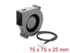 Scheda Tecnica: Delock Radial Fan / Blower Fan 12 V Dc 75 X 75 X 25 Mm With - 3 Pin Fan Connector, Black