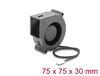 Scheda Tecnica: Delock Radial Fan / Blower Fan 12 V Dc 75 X 75 X 30 Mm With - 3 Pin Fan Connector, Black
