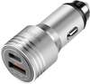 Scheda Tecnica: Logilink Caricabatteria Da Auto Con Doppia Porta USB, 20w - USB-a (qc), USB-c&trade, (pd), Argento