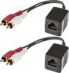 Scheda Tecnica: Techly Convertitore Extender AUdio RJ45 Cat.5 2xrca - 