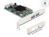 Scheda Tecnica: Delock Pci Express X4 Card To 2 X Externa USB 5GBps - Type-a + 2 X Internal USB 5GBps Type-a Dual Channe - Low