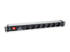 Scheda Tecnica: Equip - Multipresa 7-Bay Schuko (din49440), 19" 1U, Con - Interruttore E PRedezione Sovraccarico, Alluminio