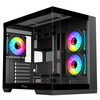 Scheda Tecnica: iTek Case Dark Cave Curved - Gaming Tower- ATX- 4x12cm Argb - Fan- 2xUSB3- Type-c- Curved Temp Glass Side E Front Panel