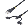 Scheda Tecnica: StarTech .com Cavo di Ricarica USB da 1m, Da USB a - Lightning/Micro-USB/Type-C, Apple MFi, Cavo USB 3-in-1