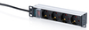 Scheda Tecnica: DIGITUS DN-95418-S PDU in alluminio da 1U, 254 mm (10") - montaggio su rack, 4 prese con polo di terra, interruttore