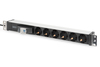 Scheda Tecnica: DIGITUS 1U Aluminum PDU, rackmountable, 6x safety outlet - 16A, 4000W, 250VAC 50/60Hz, 1x circuit breaker