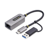 Scheda Tecnica: StarTech .com Adattatore da USB-C a Ethernet con - dongle USB-A, 10/100/1000Mbps, USB GbE, cavo integrato da 1