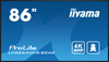 Scheda Tecnica: iiyama LH8664UHS-B2AG 85.6", 217.4cm, 3840 x 2160, 16:9 - 1200:1, 8 ms, HDMI x 3, RJ-45, HDCP, USB x 2, Android 11, A