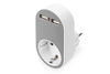 Scheda Tecnica: DIGITUS Caricabatterie a spina con 2 porte USB 250 V, 50 - Hz, USB: 5 V, 2,1 A, bianco/grigio