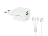 Scheda Tecnica: Conceptronic Caricatore Pd USB Gan 2-porte Da 33w Con Cavo - Di Ricarica 3" 1, (1x USB-c, 1x USB-a, Qc 3.0, Pps) - Bia