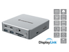 Scheda Tecnica: Conceptronic Docking Station 15-in-1 Displaylink USB 3.2 - Gen 2 -- Triple Display, HDMI, Dp, USB-c 10GBps, USB-a 10GB