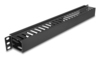 Scheda Tecnica: Delock 19" 1U Cable Management Routing Panel With 2 - Openings Metal / Plastic Black