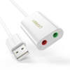 Scheda Tecnica: Ugreen Adattatore USB 2.0 2x3-5mm Jack Aux (cuffie E - Microfono)- (white)