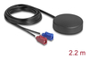 Scheda Tecnica: Delock 4g Gnss Antenna 1 X Fakra C + 1 X Fakra D Jack 2 Dbi - / 28 Db 2.2 M Rg-174 Omnidirectional Roof Mount Black Outdo